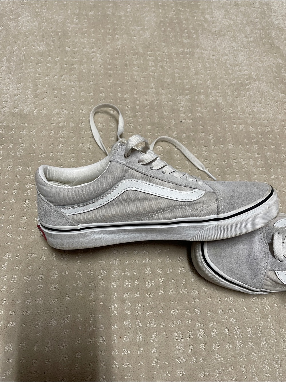 Vans Old Skool Sneakers in Light Gray and White - Picture 7 of 11
